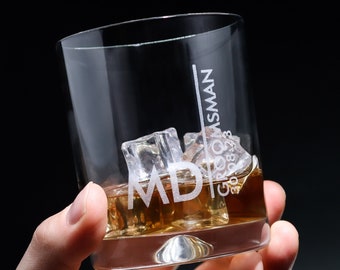 Best Man Gift Idea Or Groomsman, Groomsmen, Usher Personalised Heavy Glass Tumbler For Whiskey etc...