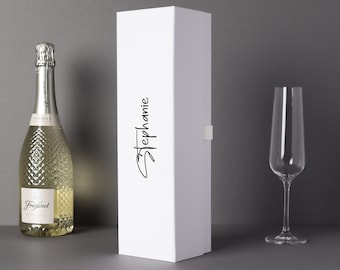 Bridesmaid Proposal Wine Box, Present Wine, Prosecco or Champagne In A Personalised Gift Box, Complete with Message on A Plaque Inside