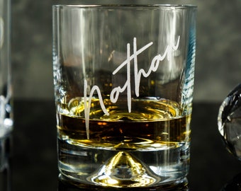 Personalised Heavy Weighted Glass Tumbler Great Gift for Groomsmen, Best Men or Ushers OMG1-JL27