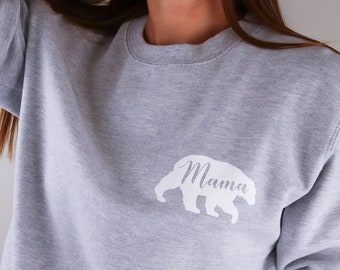 Mama Bear Sweatshirt Pull Mode Jumper Top Pour Maman