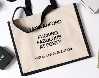 Personalised Birthday Gift Bags For Special Occasions 30th, 40th, 50th F**king Fabulous Suprise Tote Bag