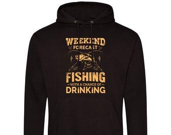 Fishing In Style - Black Fishing Hoodies with a Fishing Design | Gift Ideas For the Fishing Enthusiast | Black Hoody Top Sweater