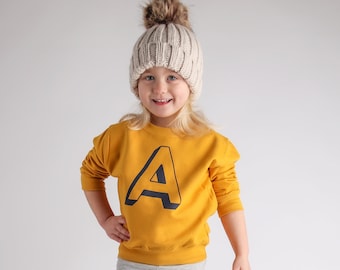 The Big Letter Sweater Personalise Your Sweatshirt | Great Fashion Garment For Children | Christmas Gift Idea For Kids | Childrens Clothing