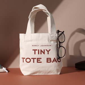 The Tiny Tote Bag Personalised Birthday Gift Bag For Special Occasions 18th, 21st, 30th, 40th Suprise Tote Bag For Life