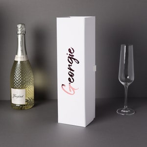 Bridesmaid Gift Idea, Great Box For Presenting Wine, Prosecco or Champagne or Use For Bridesmaid Proposal Box, Complete With Plaque