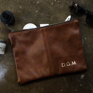 Sac de lavage personnalisé pour hommes, pochette de sac homme pour articles de toilette. Fête des pères, idées cadeaux d'anniversaire pour papa