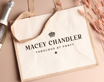 Sacs cadeaux d'anniversaire personnalisés pour des occasions spéciales 18, 21, 30, 40, 50 et 60 ans Sac fourre-tout surprise pour la vie | Sac de voyage