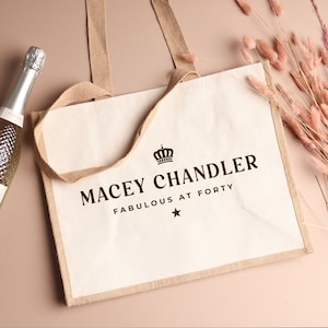 Personalisierte Geburtstagsgeschenktaschen für besondere Anlässe 18., 21., 30., 40., 50., 60. Überraschungs-Einkaufstasche für das Leben | Reisetasche