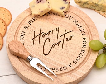 Olive Wood Cheese Board Gift Birthday Dad Personalised Mum Friend Engraved Love