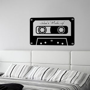 Fita mista de arte de parede retrô personalizada, adesivo de parede de vinil, decoração de casa