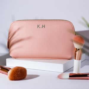 Borsa cosmetica personalizzata con iniziali, Borsa regalo per damigella d&#39;onore