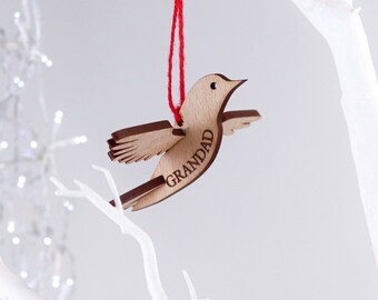 Personalised Memorial Dove Christmas Tree Decoration Home Décor
