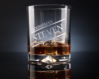 Best Man Gift Ideas Or Groomsman, Groomsmen, Usher Momento Personalised Heavy Glass Tumblers For Whiskey etc...