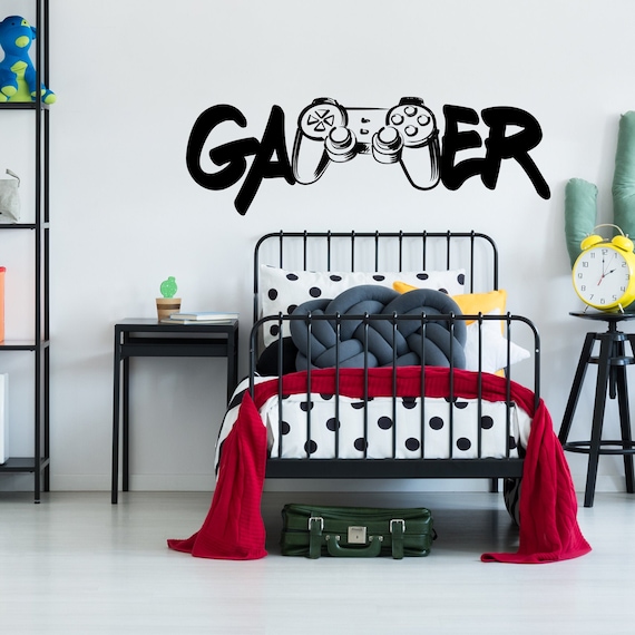 Gamer Vinyl Wall Sticker, Wall Print, Wall Decal, Home Décor, Gamer Gift