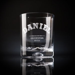 Best Man Proposal Gift Ideas Or Groomsmen, Usher Momento Personalised Heavy Glass Tumbler For Whiskey etc...