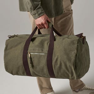 Gepersonaliseerde retro canvas weekendtas - Uniek Vaderdag-, verjaardags- en kerstcadeau voor heren