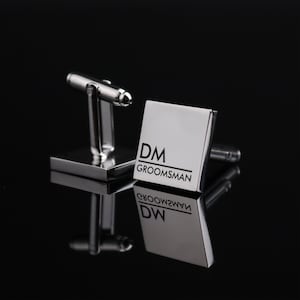 Personalised Engraved Cufflinks Wedding Gift Idea for The Groom Father of the Bride/Groom Groomsmen Best Man and Usher.