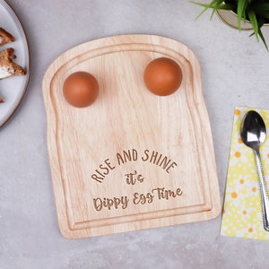 Rise & Shine Breakfast Dippy Egg Board, Perfect for Egg and Soldiers, Toasty Perfection For the Grump Of The Family image 1