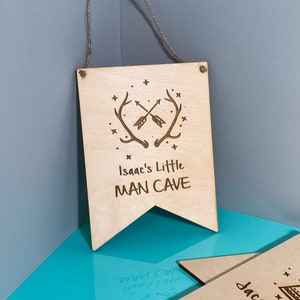 Personalised Children&#39;s Door Plaque Kid&#39;s Play Room Sign Man Cave Princess Castle Playzone