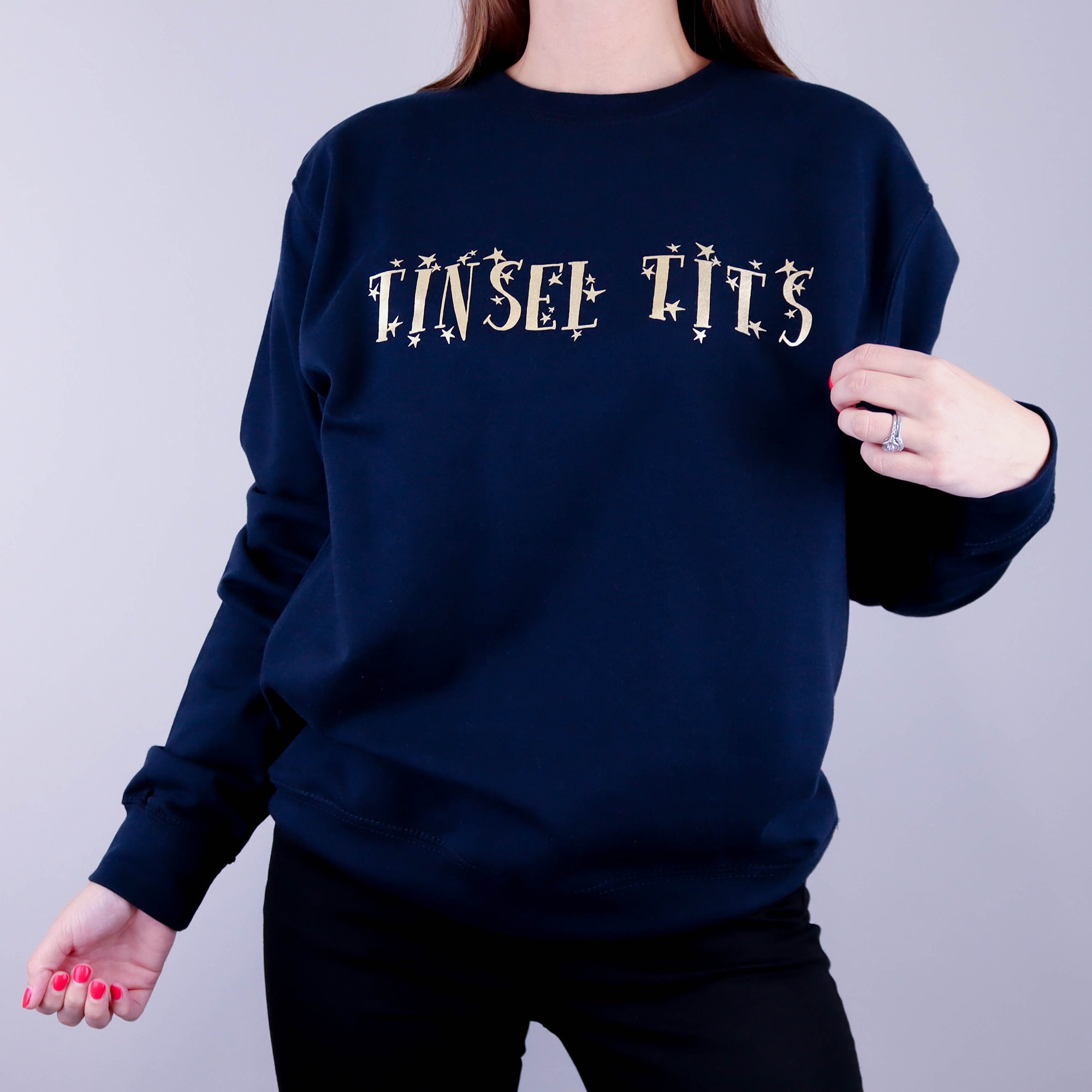 Tinsel Tits and Jingle Balls Christmas Jumpers Stylish Fashion Etsy