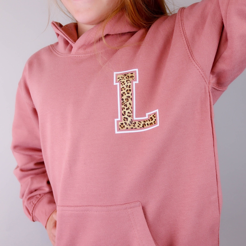 Personalised Leopard Print Hoodie Sweatshirt Great Christmas Gift Idea For Her zdjęcie 6