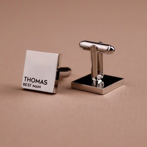 Best Men Gift Idea Personalised Engraved Cufflinks for The Groom Father of the Bride/Groom Groomsmen and Usher.