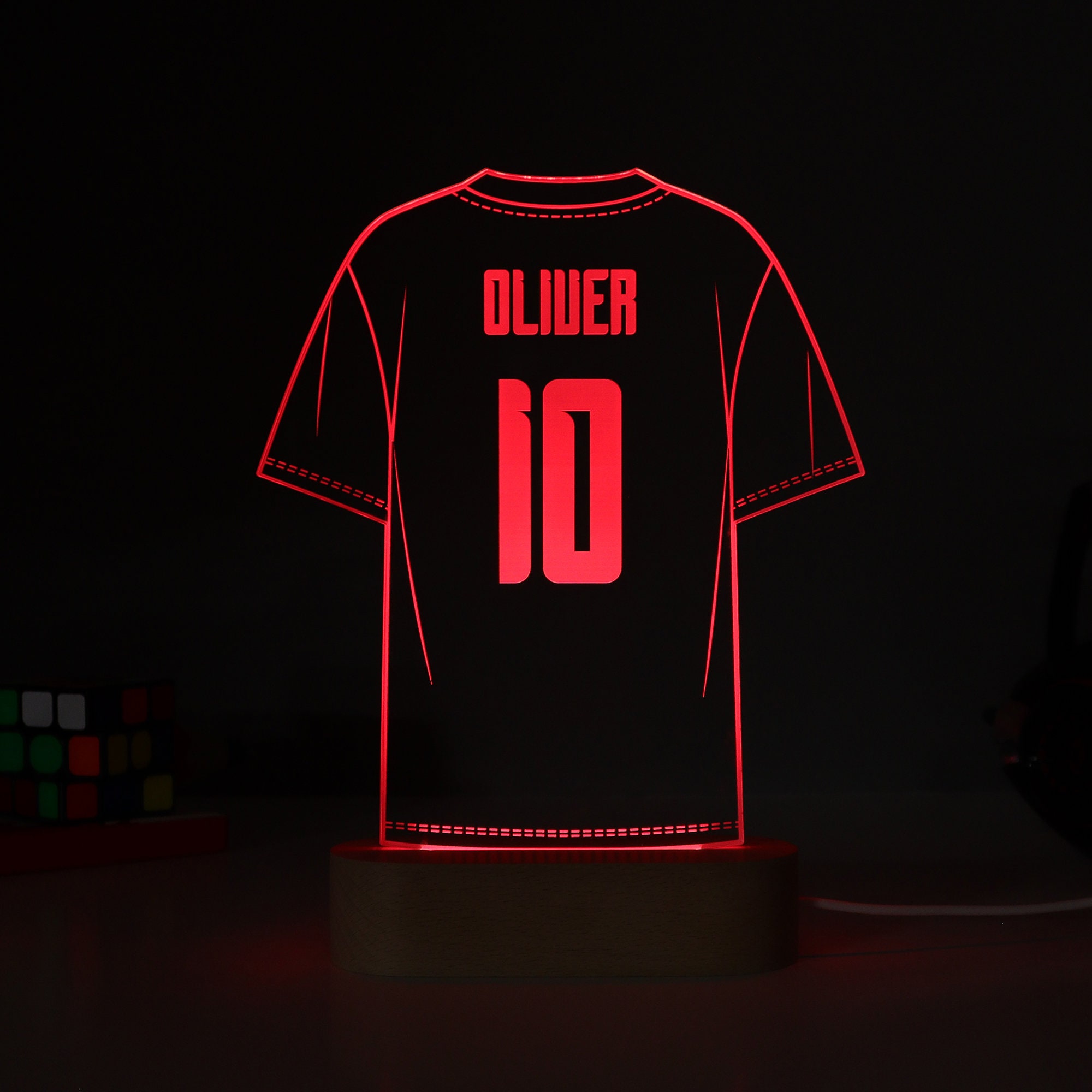 Luce Notturna A LED In Acrilico Con Nome E Base In Legno, Personalizzata Con Animali Della - Foto 5