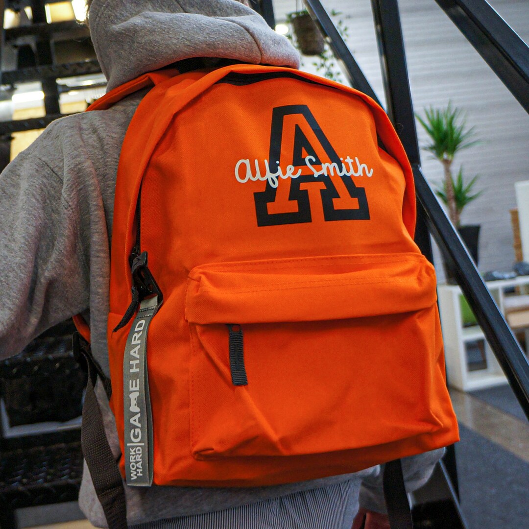 Personalised Back to School Signature Rucksack Backpack Simple Etsy