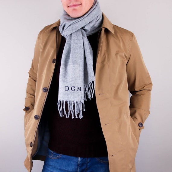 Men s Personalised Winter Soft Scarves Great Gift Idea for Him