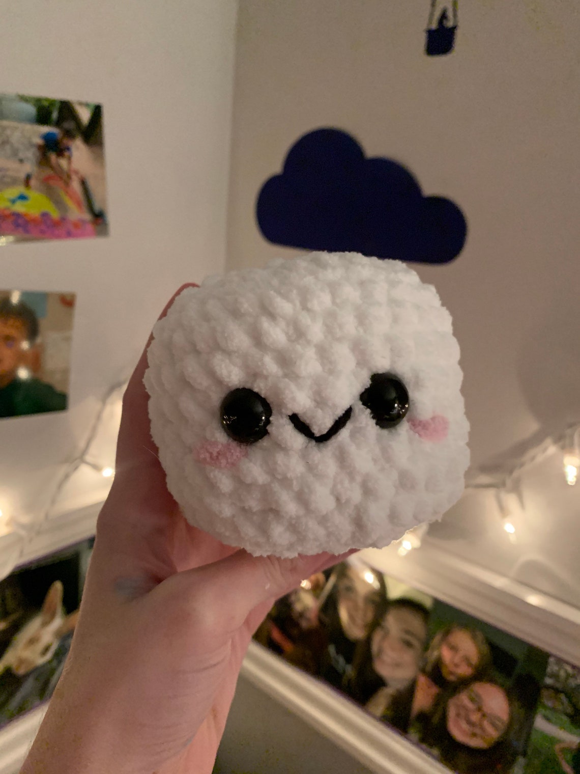 Marshmallow Stuffed Animal Crochet Marshmallow Plush Toy Etsy