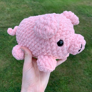 Pig Stuffed Animal Crochet Pig Plush Toy Handmade Stuffy - Etsy