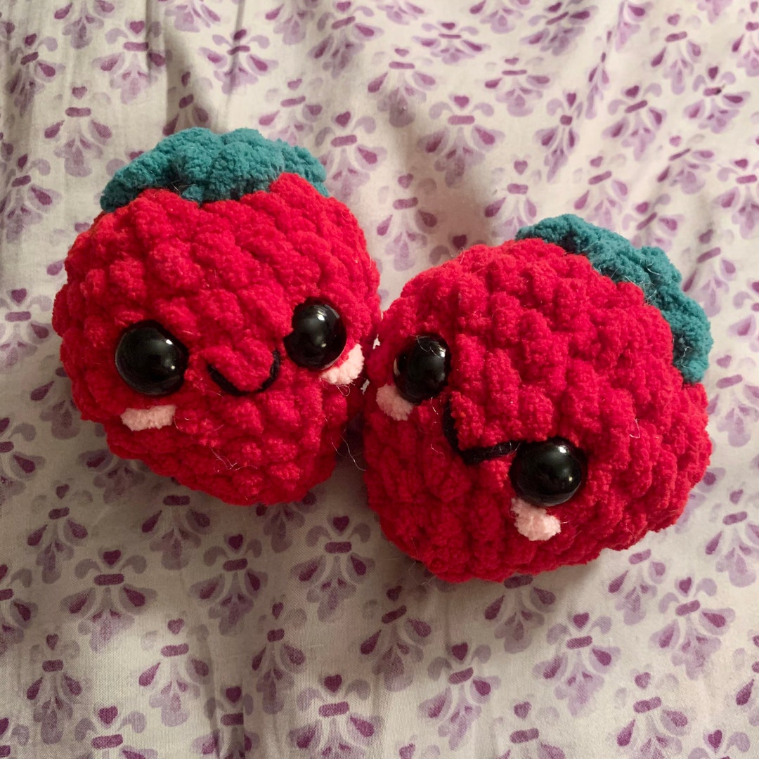 Strawberry Stuffed Animal Handmade Crochet Plush Fruit Etsy