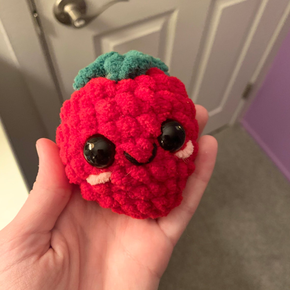 Strawberry Stuffed Animal Handmade Crochet Plush Fruit Etsy