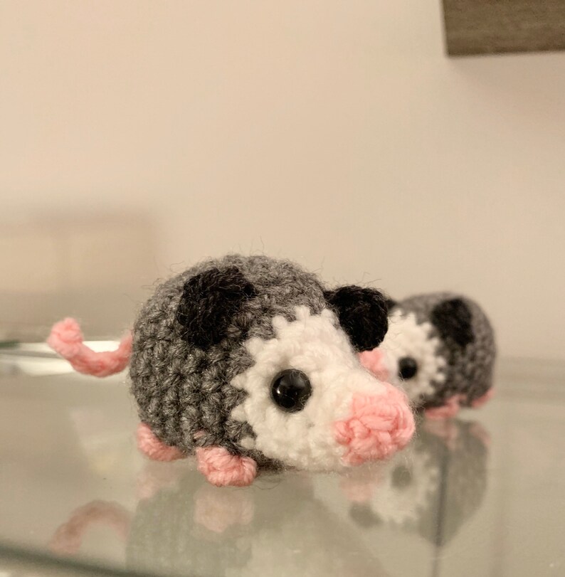 Possum Stuffed Animal Crochet Opossum Stuffy Plush Toy Crochet Etsy