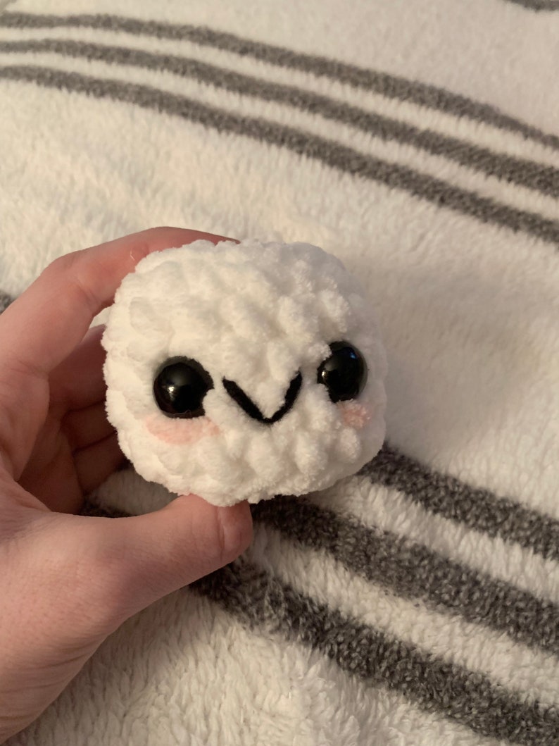 Marshmallow Stuffed Animal Crochet Marshmallow Plush Toy Etsy