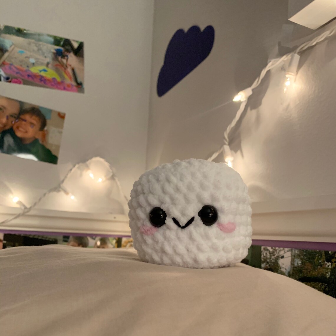 Marshmallow Stuffed Animal Crochet Marshmallow Plush Toy Etsy