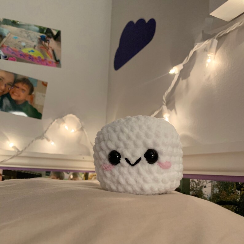 Marshmallow Stuffed Animal Crochet Marshmallow Plush Toy Etsy