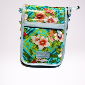 Floral bag small shoulder vintage tote blue crossbody pink handbag messenger summer Daniel Ray gift for her