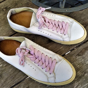 Vintage white leather shoes sneakers women soft made in Portugal Size 39 EU/ 8.5 US/ 6 UK image 1