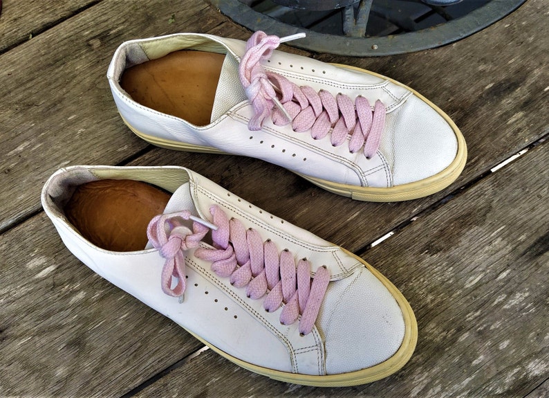 Vintage white leather shoes sneakers women soft made in Portugal Size 39 EU/ 8.5 US/ 6 UK image 1