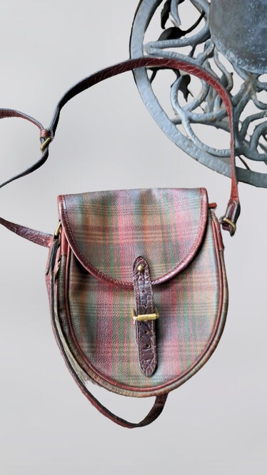 Vintage MULBERRY Scotchgrain Bag Small Crossbody Bag Saddle - Etsy