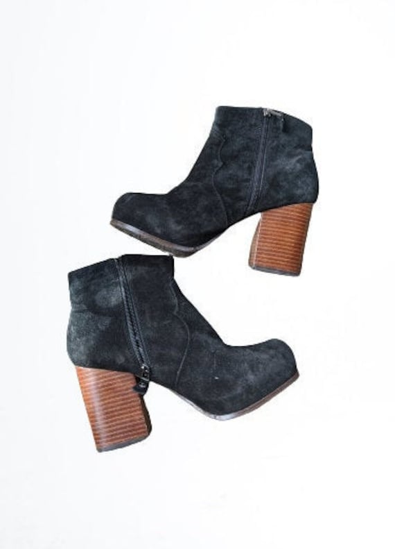 Womens black suede ankle boots cheap uk