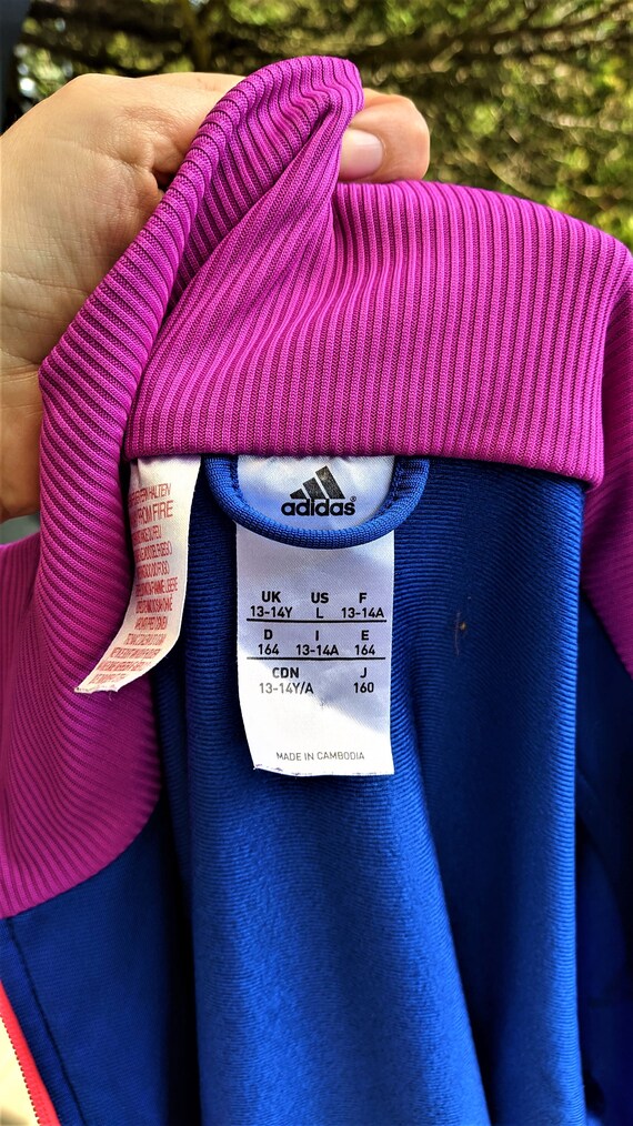 Vintage ADIDAS jas vrouwen blauw roze meisjes tieners Maat XS - Etsy  Nederland