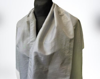 Foulard gris vintage femmes châle tafta cadeau pour elle