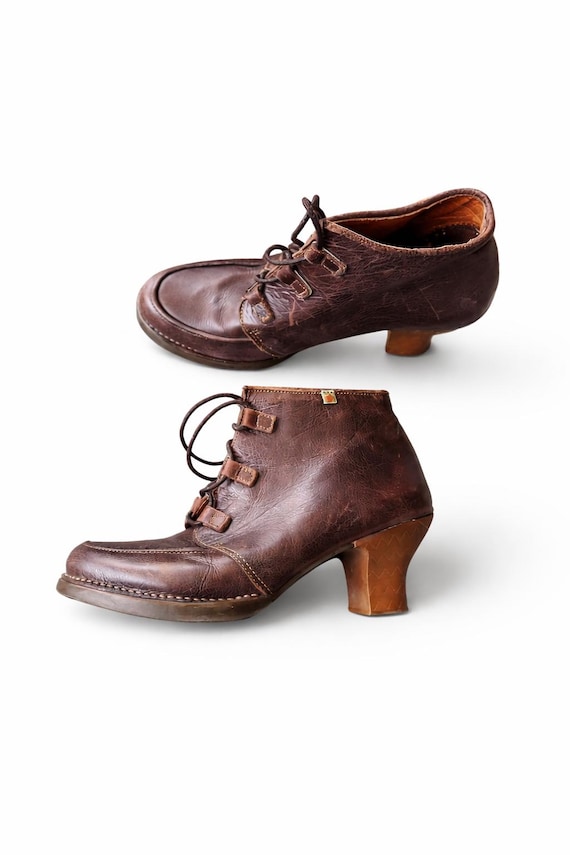 Bottines Femme TK Maxx - Taille UK 6 (équivalent ~39 EU) - Marron Simili Cuir - Occasion