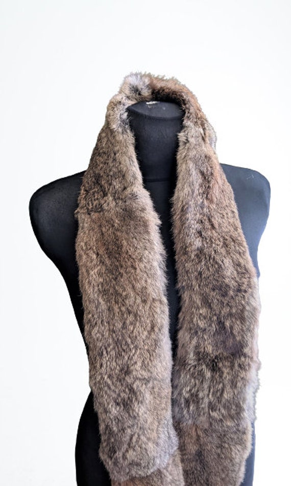Isoleren Conflict Verpletteren Vintage konijnenbont sjaal warme winter bruin grijs wrap met - Etsy België