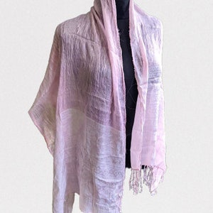 Pink scarf shawl women Christmas gift for her image 1