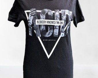 Zwart vintage T-shirt grijs uniseks wit katoen T-shirts maat S
