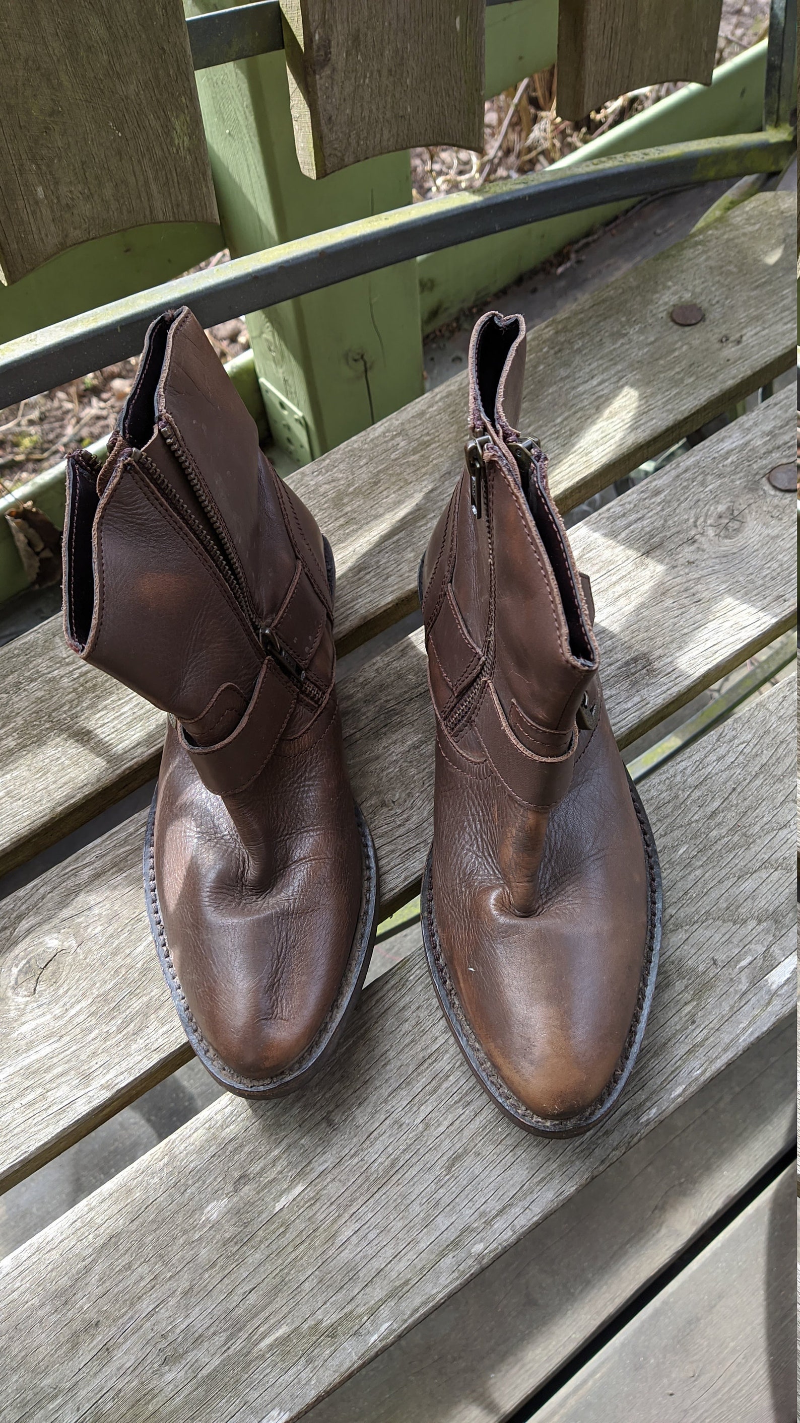 vintage brown ankle boots