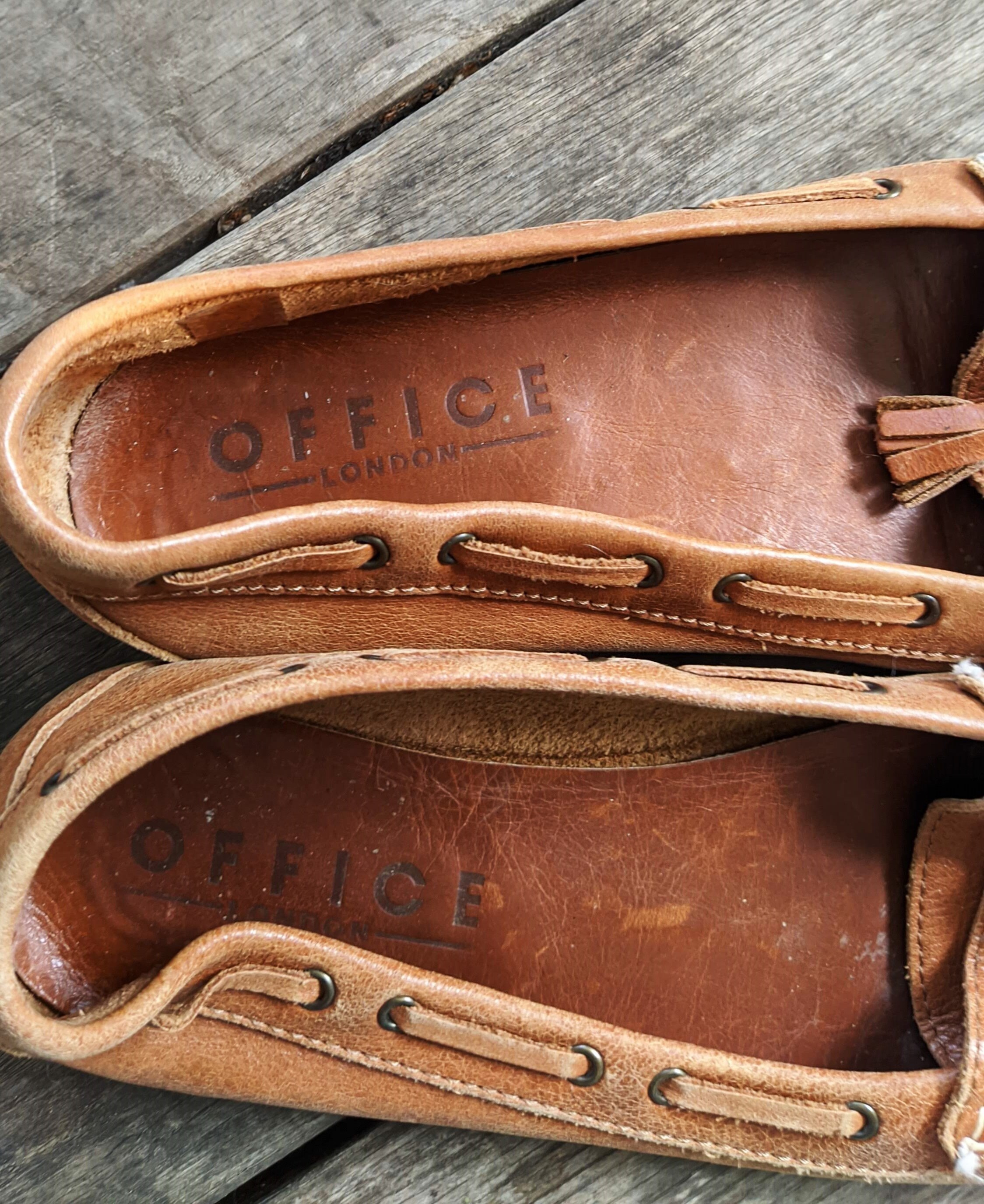 Le Comodone Brown Leather Stringed Lace‎ Up Moccasin Shoe Size 40 US 8.5 Women main image 2